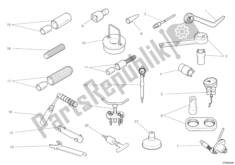 Toutes les pièces pour le Outils De Service D'atelier, Moteur Ii du Ducati Multistrada 1200 S Pikes Peak USA 2012